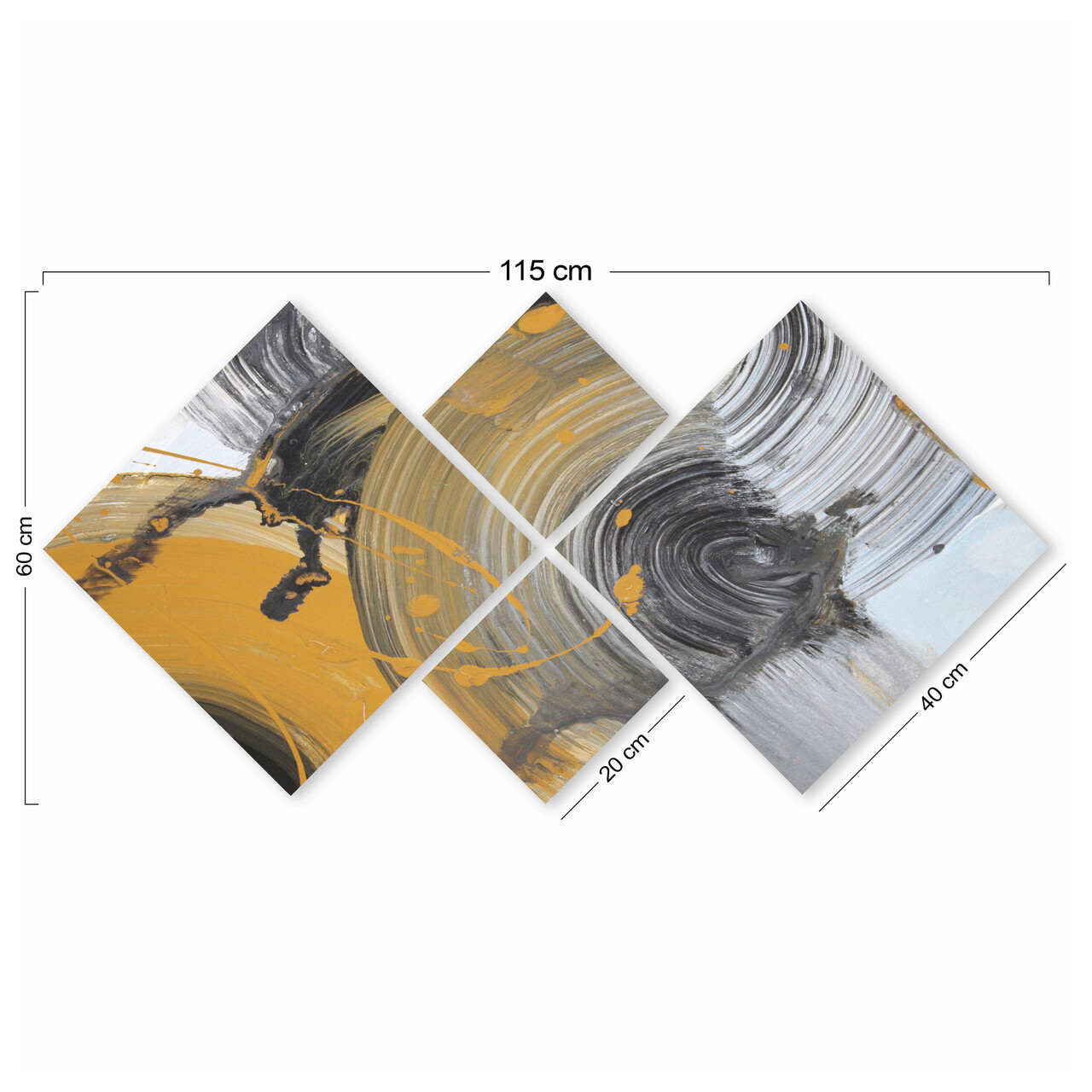 Set 4 tablouri decorative, 4MDF1542969770, MDF, Imprimat UV, Multicolor