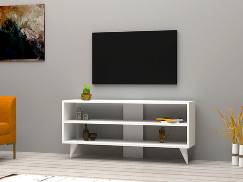 Comoda tv, puqa design, one, 120x50x29.6 cm, pal, alb