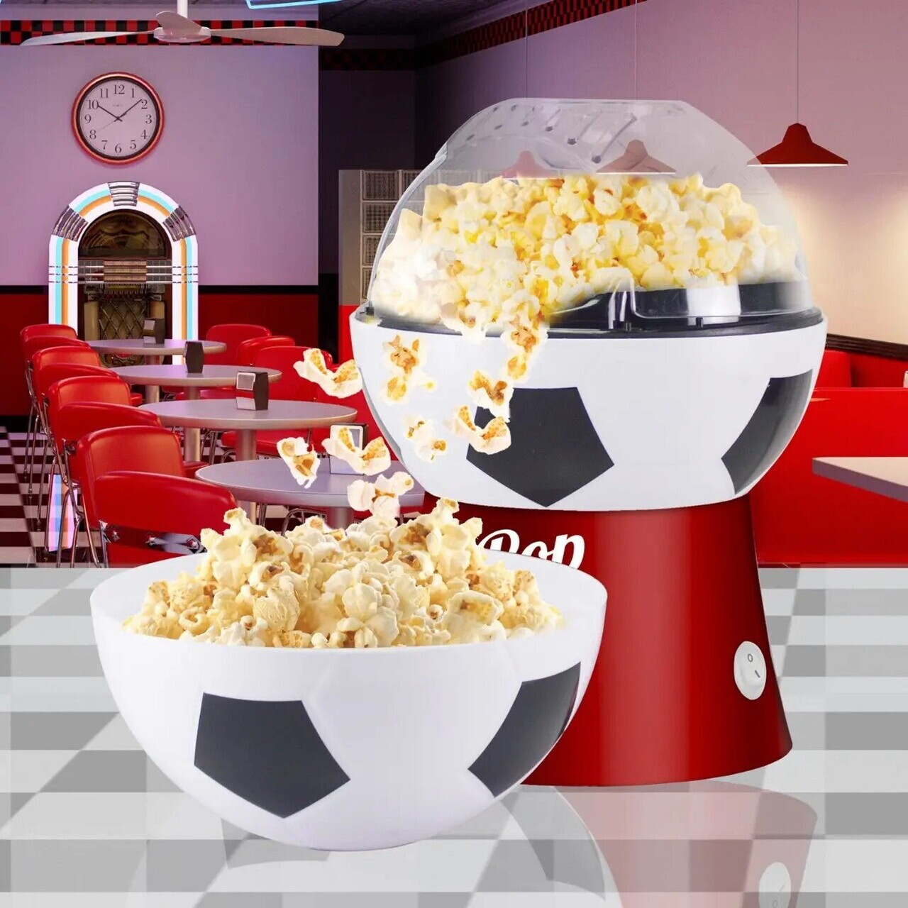 Aparat pentru popcorn fara ulei Beper, 1200W, multicolor