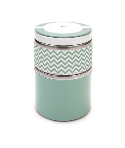 Caserola termica dubla Lunchbox, Iris Barcelona, 900 ml, pereti dubli, inox/polipropilena, verde