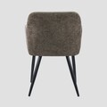 Scaun Sella, Homla, 59.5x57x83 cm, metal/poliester, maro
