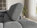Coltar extensibil stanga 3 locuri ELTAP, LT-03ROY, Fectory, 346x205x93 cm, lemn/poliester, gri