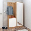 Cuier de perete, Mod Design, Broc, 100x180x35 cm, Stejar / Alb