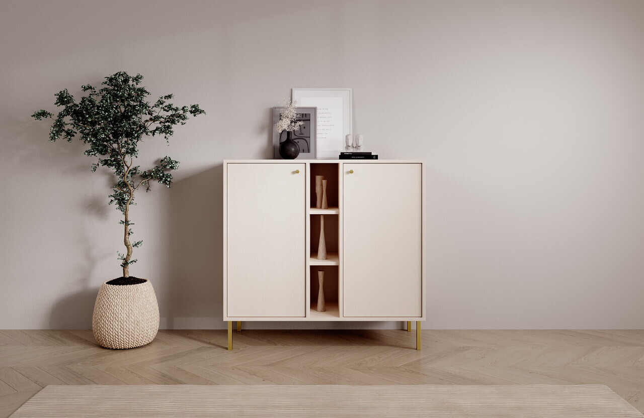 Comoda ADRK, Tili 2D 3P, 100.2x40.8x95 cm, PAL laminat, bej