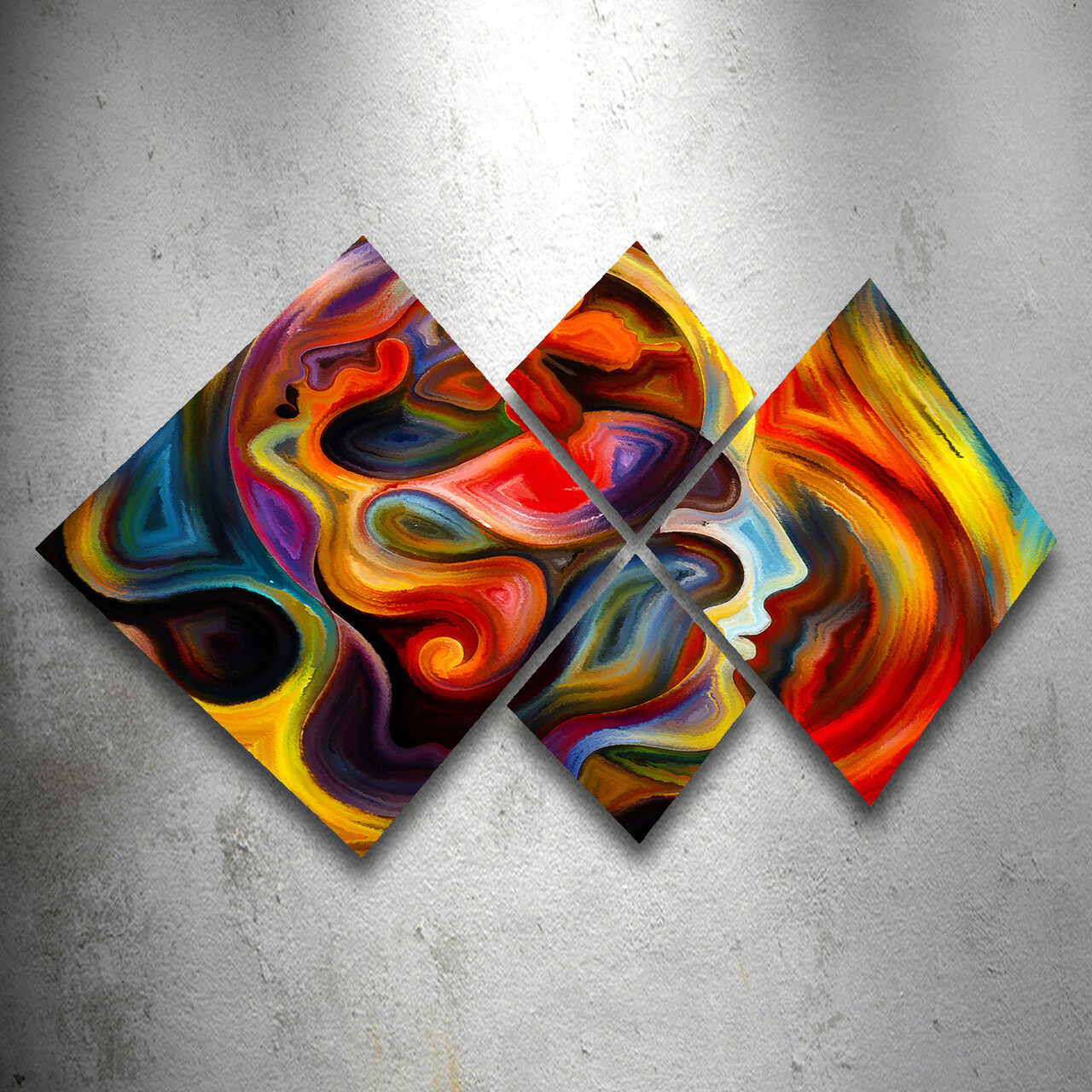 Set 4 tablouri decorative, 4MDF284534675, MDF, Imprimat UV, Multicolor - 1 | YEO