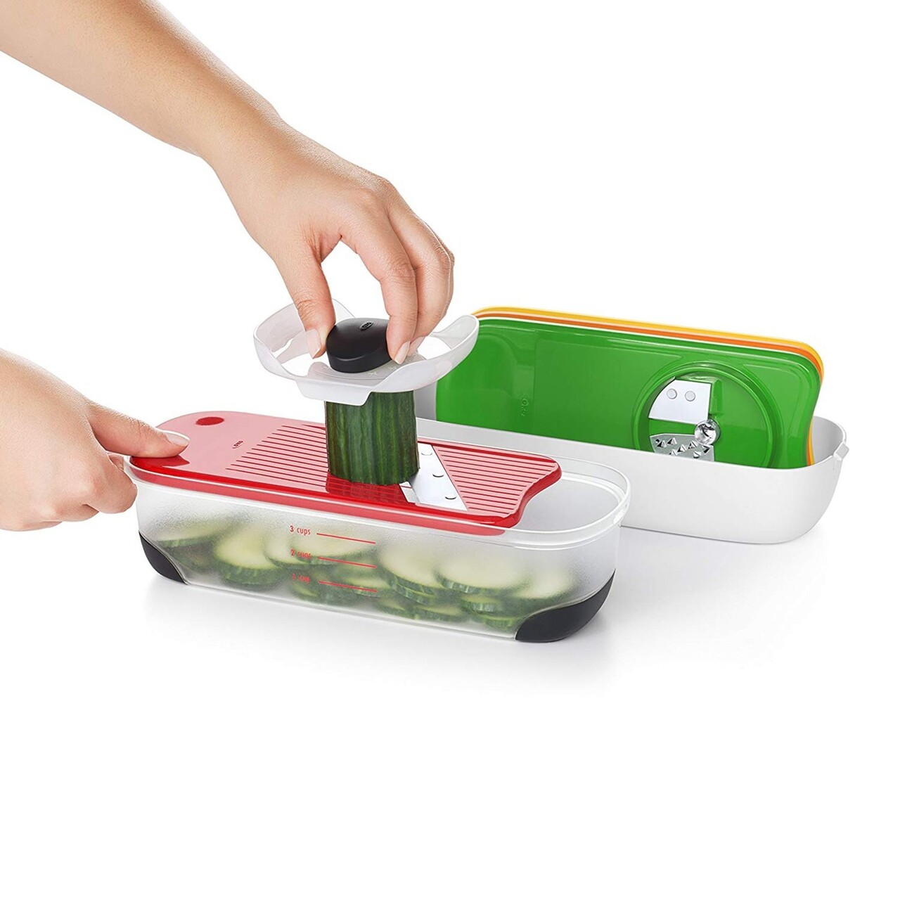 Set razuit si feliat, 6 piese, inox, "Good Grips" - OXO - imagine 2