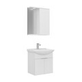 Set Dulap de Baie cu Chiuvetă și Oglindă (2 Piese), Hanah Home, Purus 55, Alb