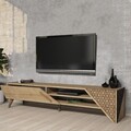 Comoda TV, Hommy Craft, Beril 2, 180x37x40 cm, PAL, Stejar