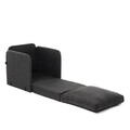 Canapea extensibilă cu 1 loc, Futon, 859FTN2882, Metal , Gri inchis