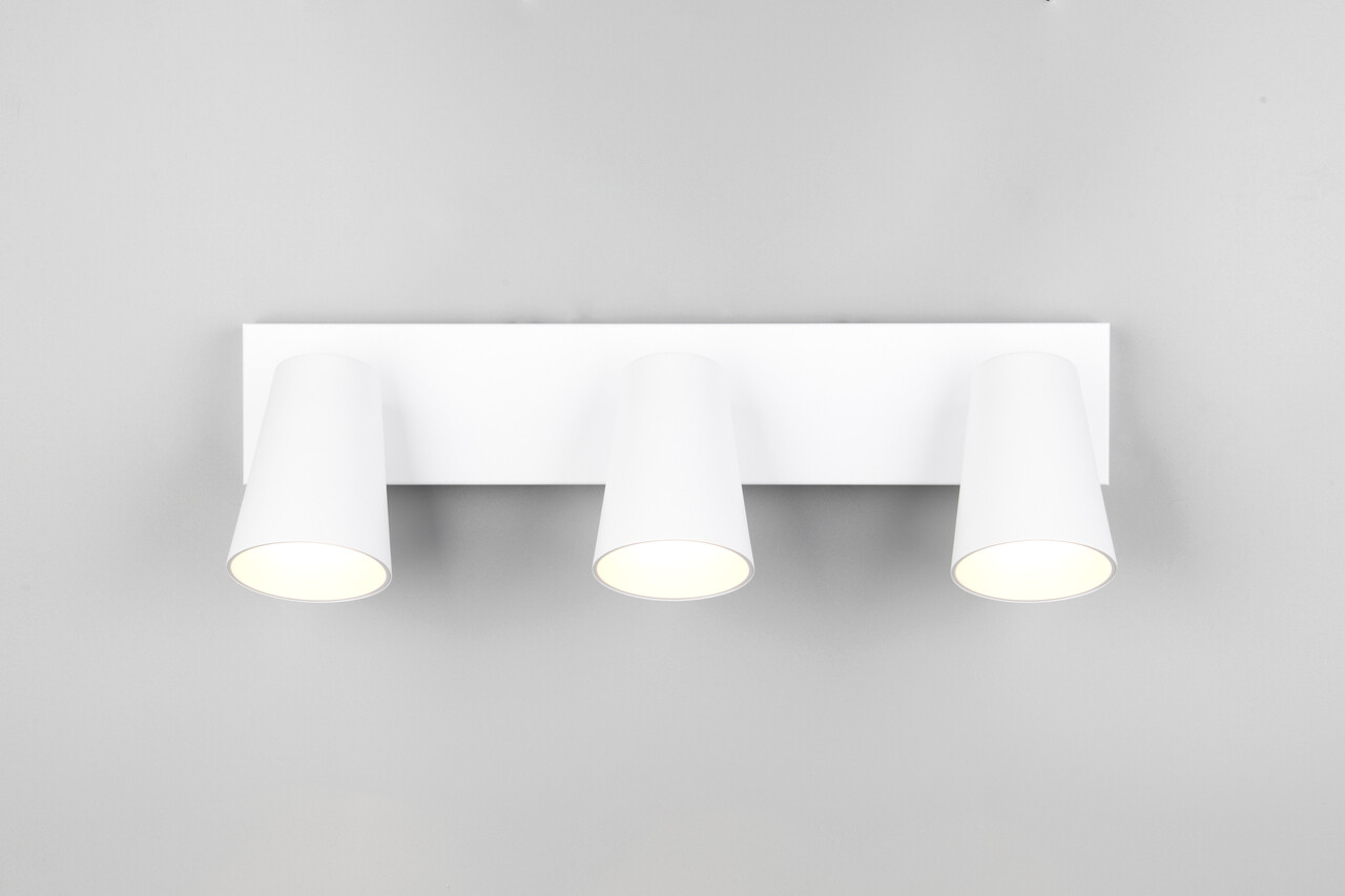 Plafoniera Sharp, TRIO, 46x8.5x16 cm, 10W, 3x GU10, metal, alb mat