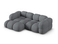 Coltar stanga 3 locuri, Loretto, Cosmopolitan Design, 250x147x68 cm, tesatura structurata, gri