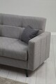 Canapea extensibilă cu 2 locuri, Misty, 730MST1105, Cadru: METAL/LEMN, Gri deschis