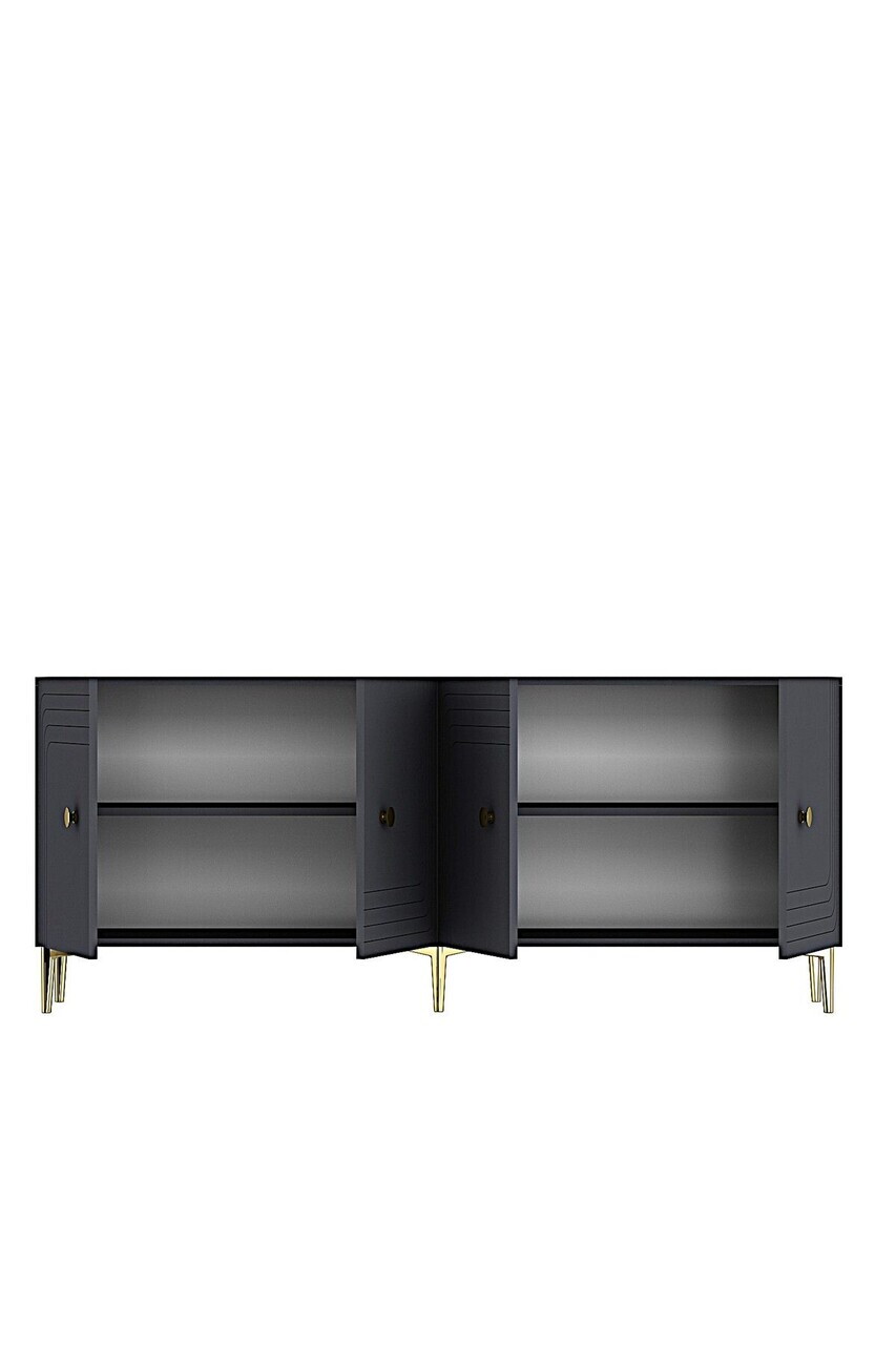 Consola, Hanah Home, Lessi 180, 180x75x32 cm, Antracit — imaginea 7