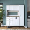 Dulap multifunctional, Hanah Home, JE263, 160x204.2x45 cm, Alb/Maro