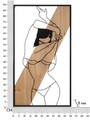 Decoratiune de perete Strip -A, Mauro Ferretti, 50x90 cm, fier/MDF, negru/maro