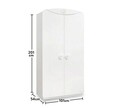Dulap pentru haine, Çilek, Baby Cotton Sl 2 Doors Wardrobe, 101x201x54 cm, Multicolor