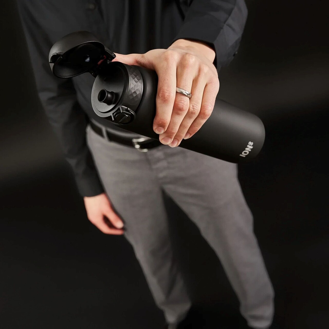 Sticla apa, recyclon, 1L, Black - Ion8 - view 7