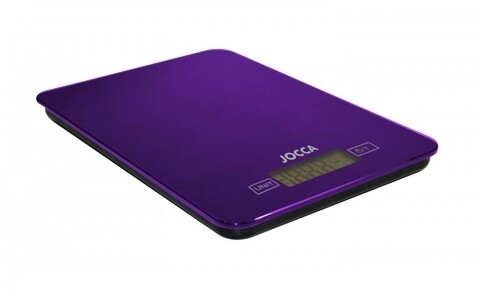 Cantar digital de bucatarie Purple Jocca, 17 x 24 x 3 cm, plastic ABS/ polipropilen, mov