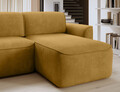Coltar dreapta 4 locuri ELTAP, Ume, 287x190x88 cm, lemn/poliester, mustar