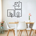 Decoratiune de perete, Bonita, metal, 44 x 51 cm, negru