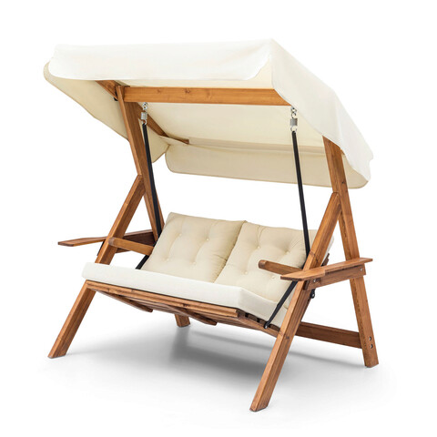Balansoar de gradina 2 locuri, hudson, galata swing s2, crem