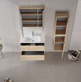 Dulap de baie cu chiuvetă, Hanah Home, Side 85 v2, Stejar