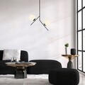 Lustra, Dolunay - 144-AV, Sheen, 43 x 15 x 74 cm, 1 x E27, 40W, negru