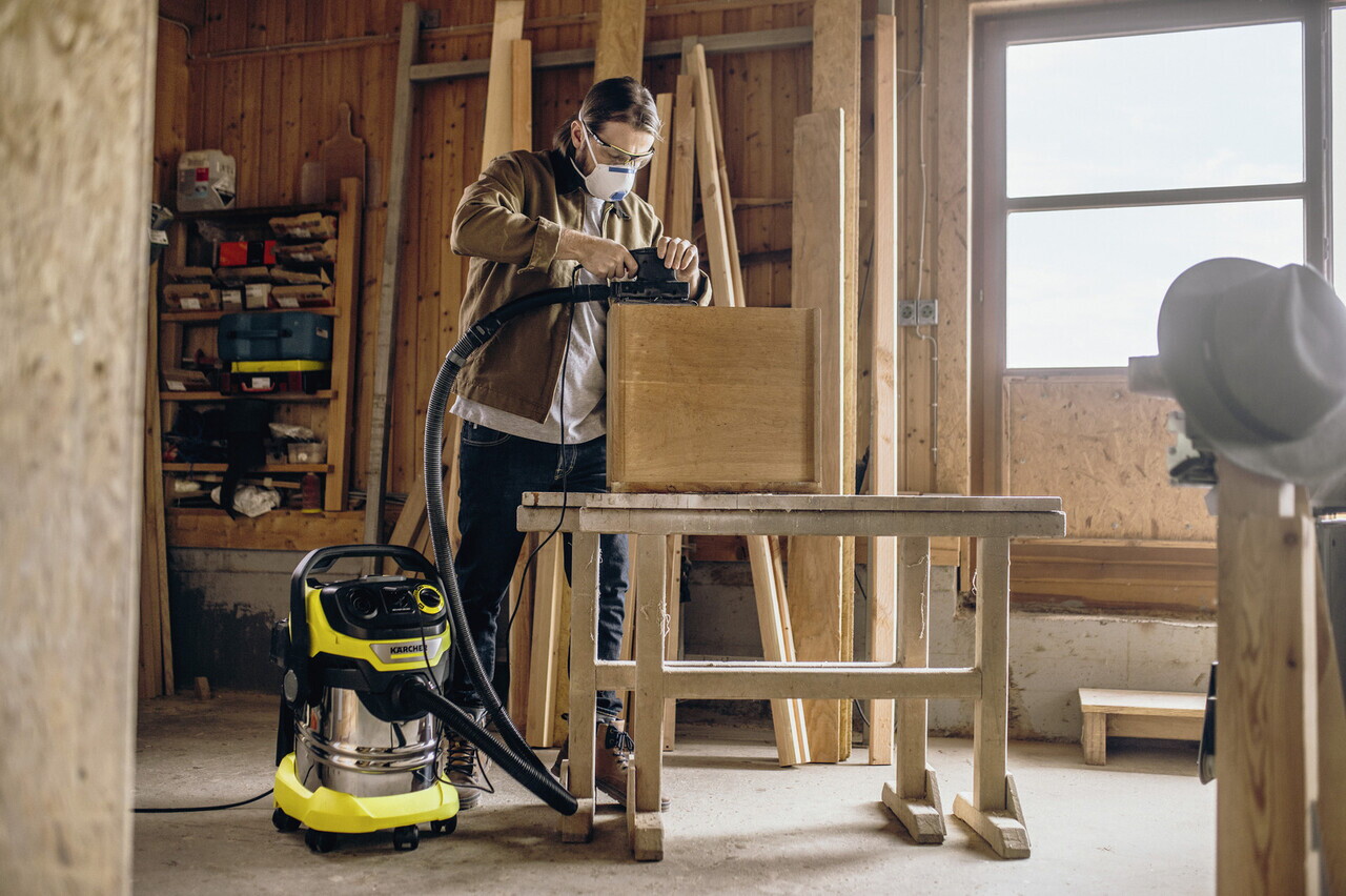 Aspirator umed-uscat WD 5 P S V-25/5/22, Karcher, galben — imaginea 2