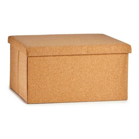 Cutie cu capac Cork, Gift Decor, pliabila, 72 x 36 x 36 cm, MDF/pluta