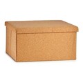 Cutie cu capac Cork, Gift Decor, pliabila, 72 x 36 x 36 cm, MDF/pluta