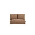 Canapea extensibilă cu 2 locuri, Futon, 859FTN1278, Metal , Maro deschis
