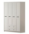 Dulap pentru haine, Rabi, Rb-168-01, 140x184x52 cm, Alb mat