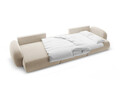 Coltar panoramic extensibil 5 locuri, Tonale, Cosmopolitan Design, 362x149x88 cm, tesatura chenille, bej inchis