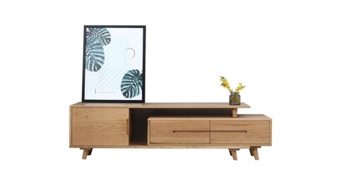 Comoda tv, dekzy, soft, 180x45x30 cm, natural