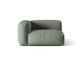 Modul stanga pentru canapea, 1 loc, Martina-169, Micadoni Home, 121x106x75 cm, tesatura structurata catifelata, verde muschi