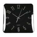 Ceas de perete Lewis, Versa, Ø31 cm, sticla, negru