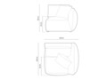 Modul dreapta pentru canapea, 1 loc, Chris-184, Micadoni Home, 110x100x80 cm, catifea, teracota