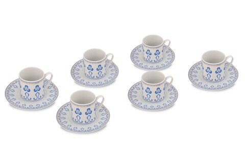 Set de cafea kutahya porselen, ru12kt4309727, 12 piese, portelan