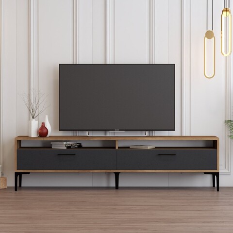 Comoda TV, Hommy Craft, Istanbul 2, 180x35x47 cm, PAL, Nuc / Antracit