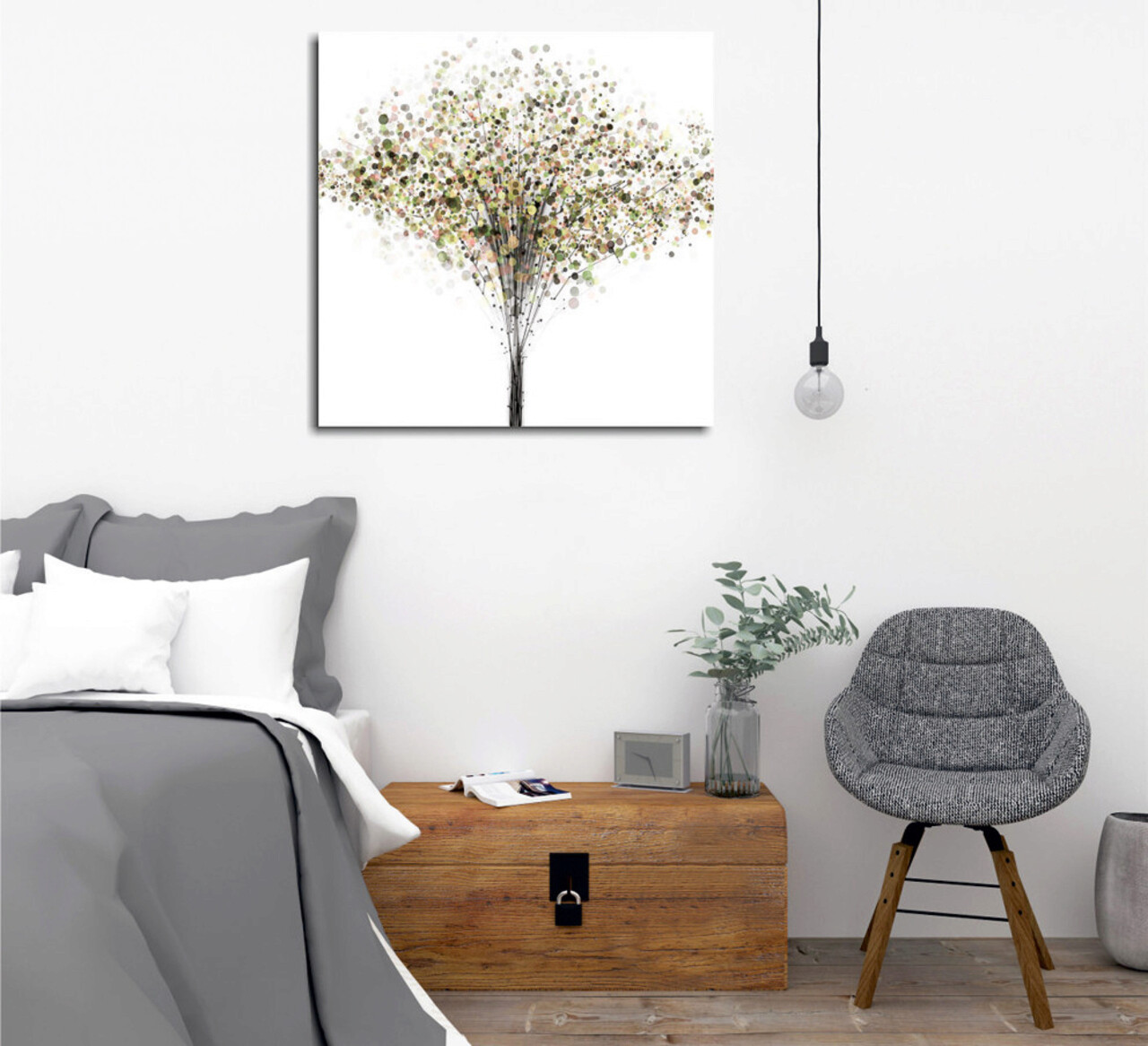 Tablou decorativ, KC331, Cadru: 100% LEMN (grosime: 3 cm), Multicolor - view 2