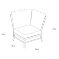 Set mobilier gradina/terasa, 4 piese, Braxton, otel, negru/rosu