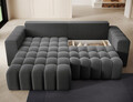 Coltar extensibil stanga 4 locuri ELTAP, Bon-21, Bonett, 250x175x92 cm, lemn/poliester, gri