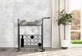 Carucior servire cu suport pentru vin Industry, Mauro Ferretti, 81.5x35x86 cm, fier