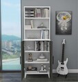 Corp biblioteca, Hanah Home, Oras, 65x183.4x32 cm, Alb / Antracit
