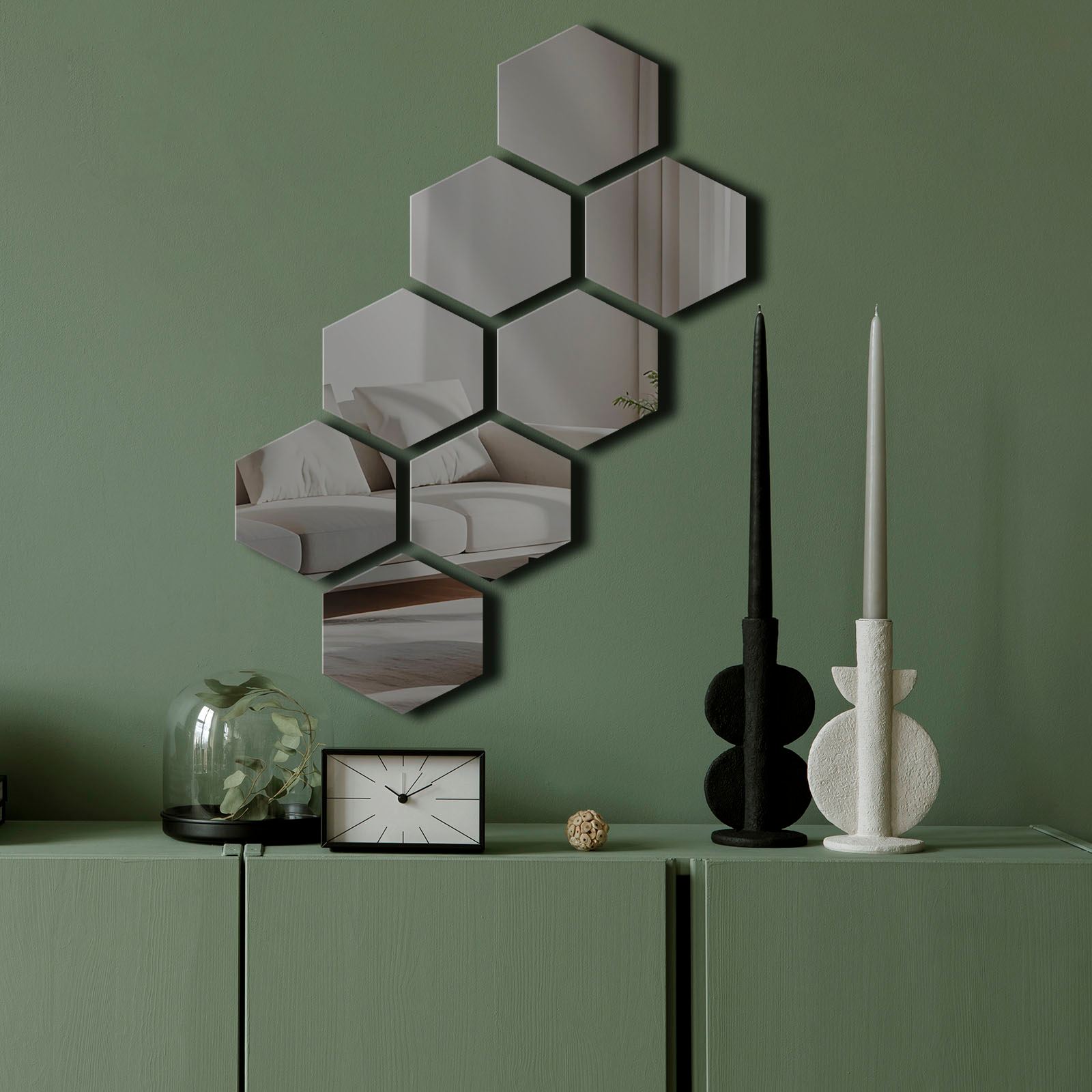 Oglinda decorativa, Ozgl525, Baza din 100% EVA (Grosime: 10 mm), Afumat