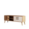 Comoda TV, Mezza, Exxen - 1584, 150 x 52 x 34 cm, pal melaminat, stejar/alb