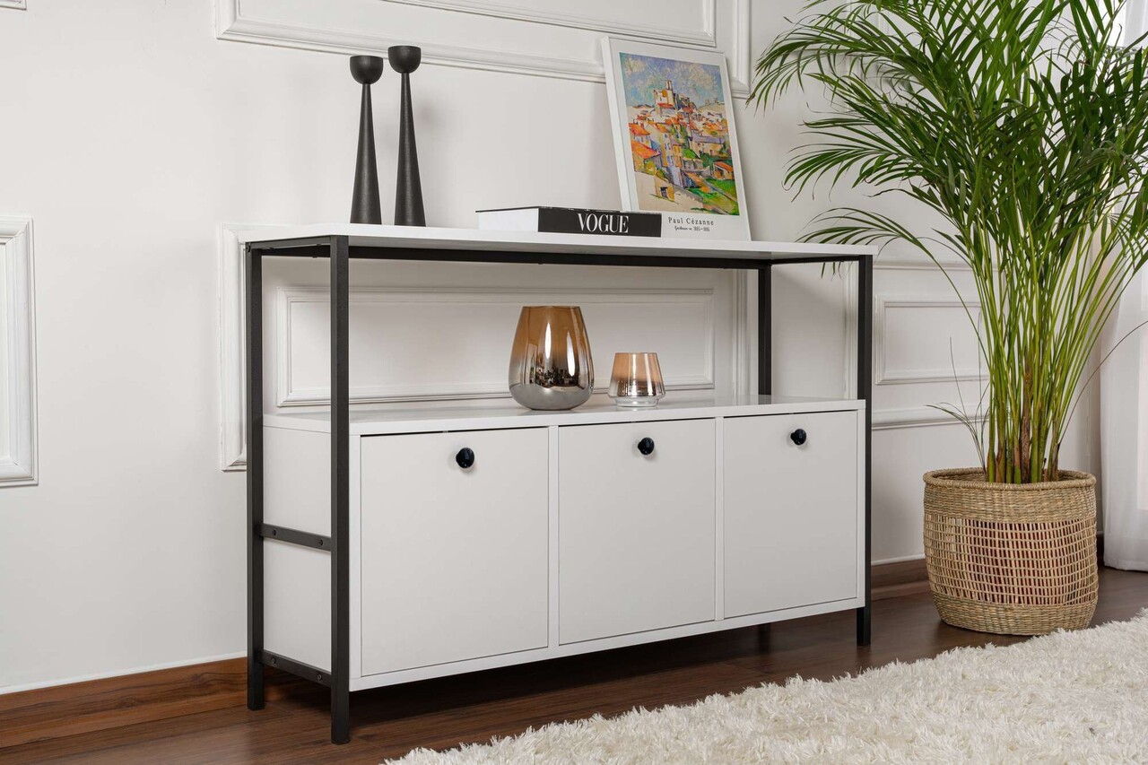 Consola, Hanah Home, Solace, PAL, Alb/Negru - view 2