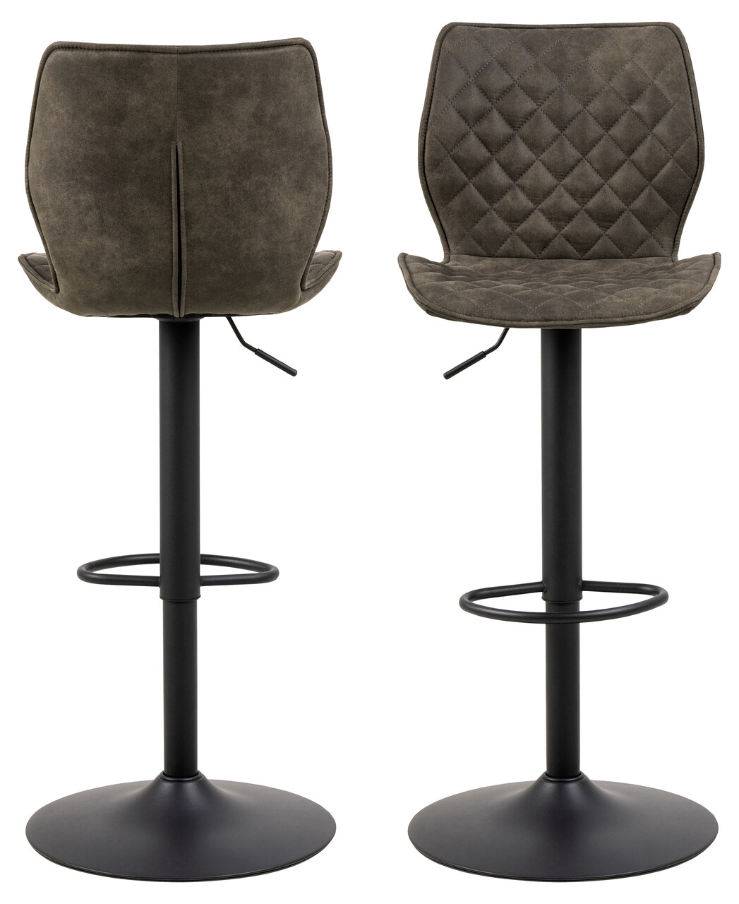 Scaun de bar Naomi, Actona, 45.5x50.5x116 cm, rotativ, poliester/otel, antracit - view 6