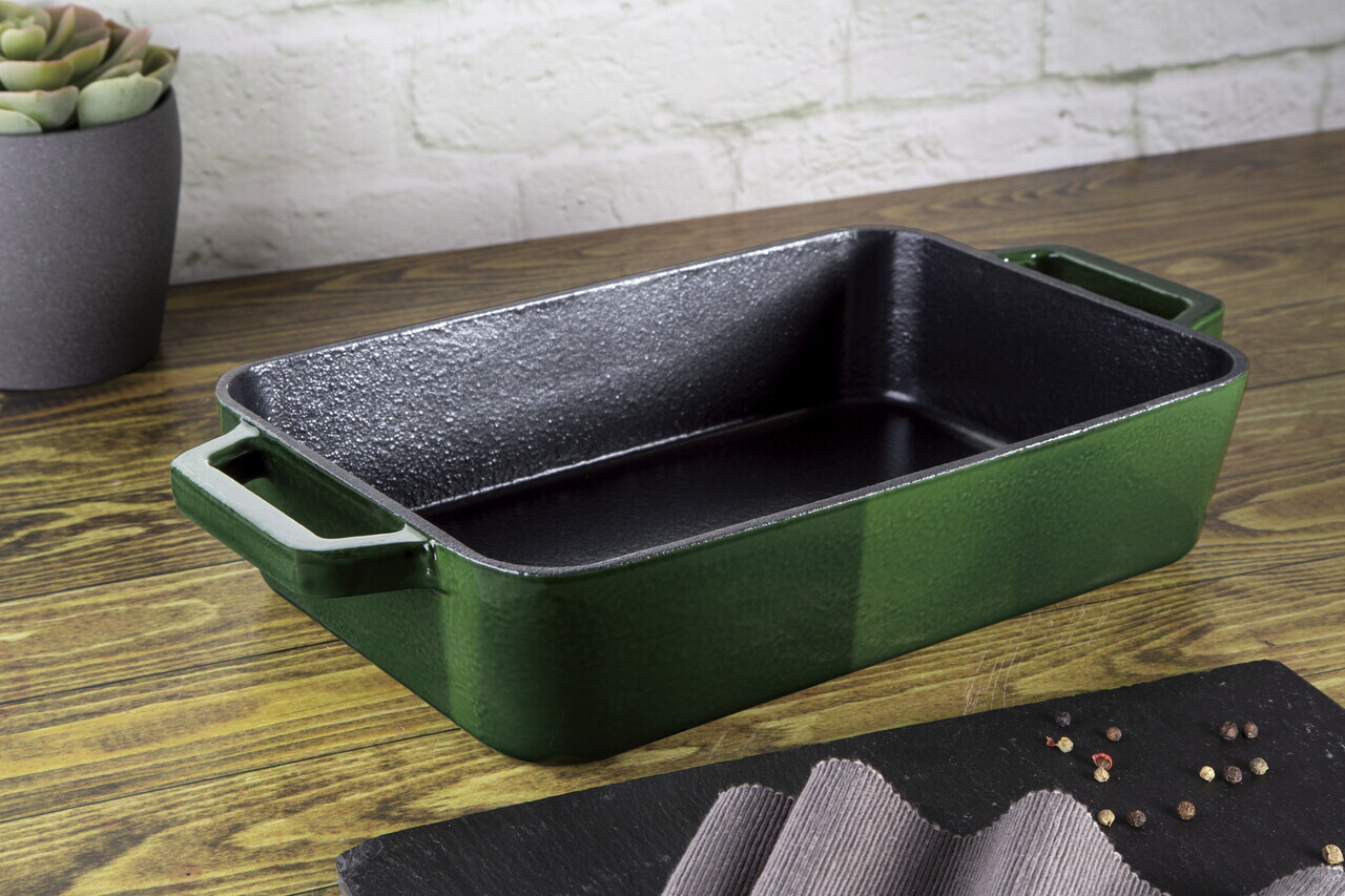 Tava de copt Berlinger Haus, Strong Mold, 30x20 cm, 3 L, fonta, verde - imagine 3