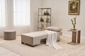 Fotoliu extensibil, Balcab Home, 825BLC4718, Lemn, Crem